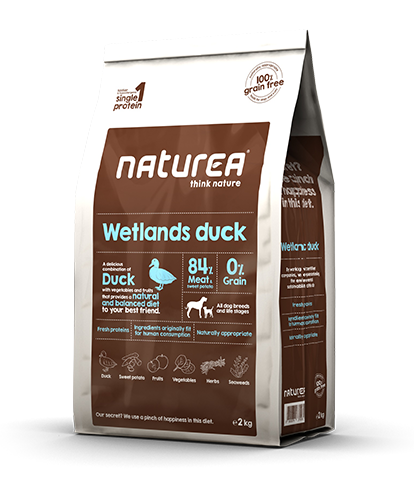 Croquettes sans céréales Naturea Wetlands Duck Canard