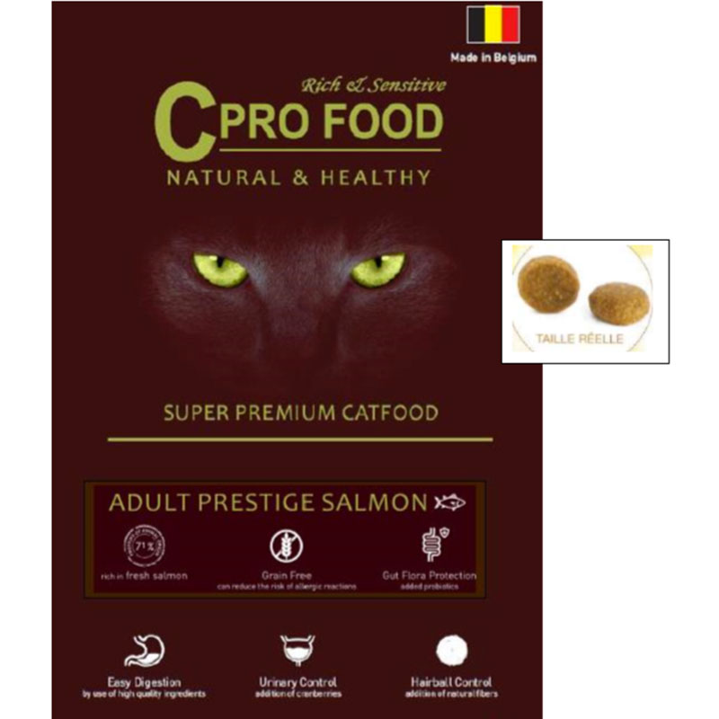 CPro Food Adulte Prestige Saumon : croquettes sans céréales pour chats