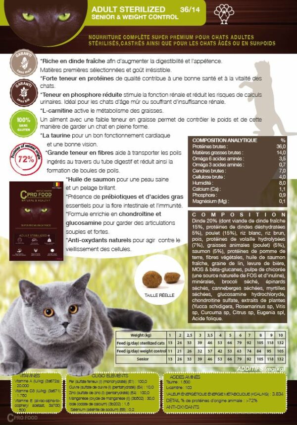 CPro Food Stérilisé Dinde : croquettes pour chats