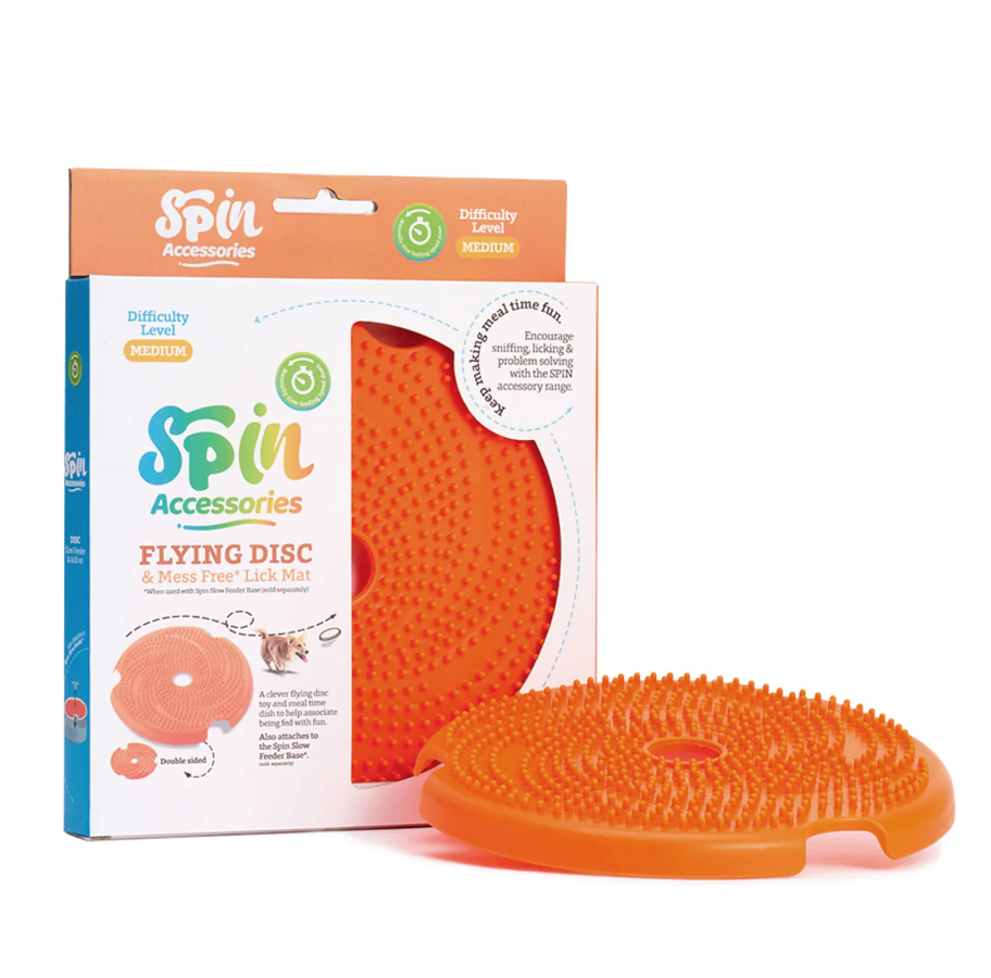 Tapis de léchage interactif Frisbee pour gamelle Spin