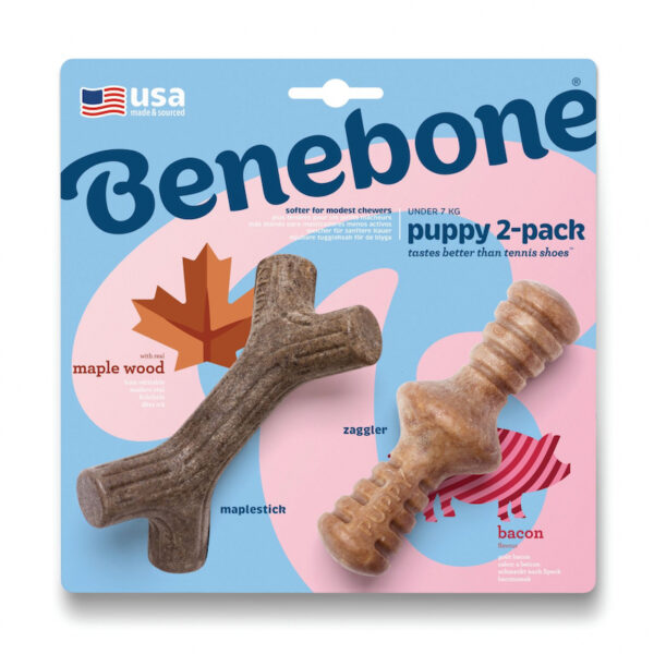 Benebone Pack Chiot Maple Stick + Zaggler Bacon