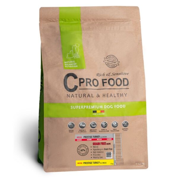 CPro Food Prestige Dinde Medium croquettes sans céréales