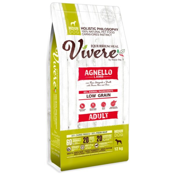 Vivere Agneau : croquettes pour chiens adultes